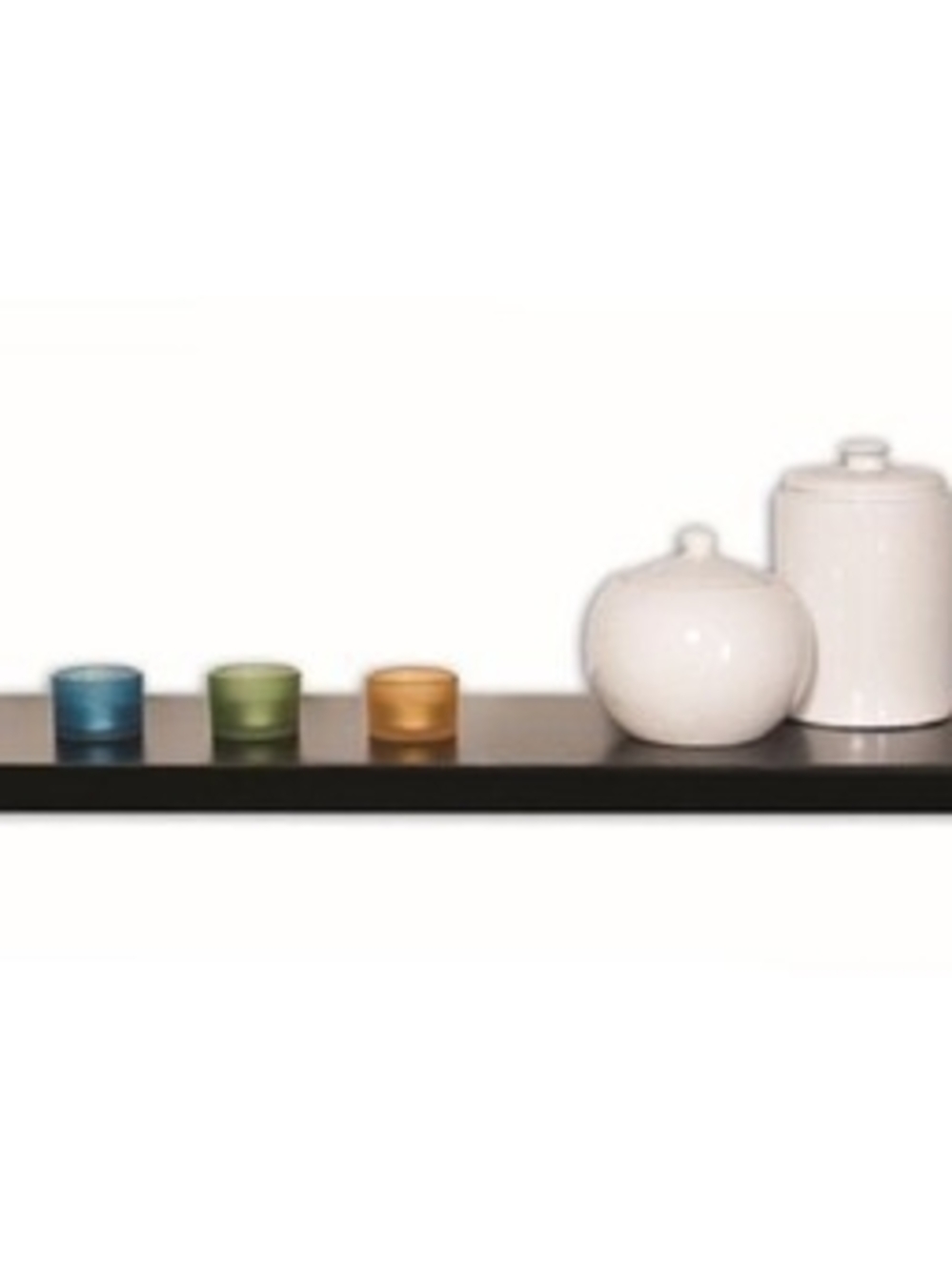 Real Organized angular bracketless shelf